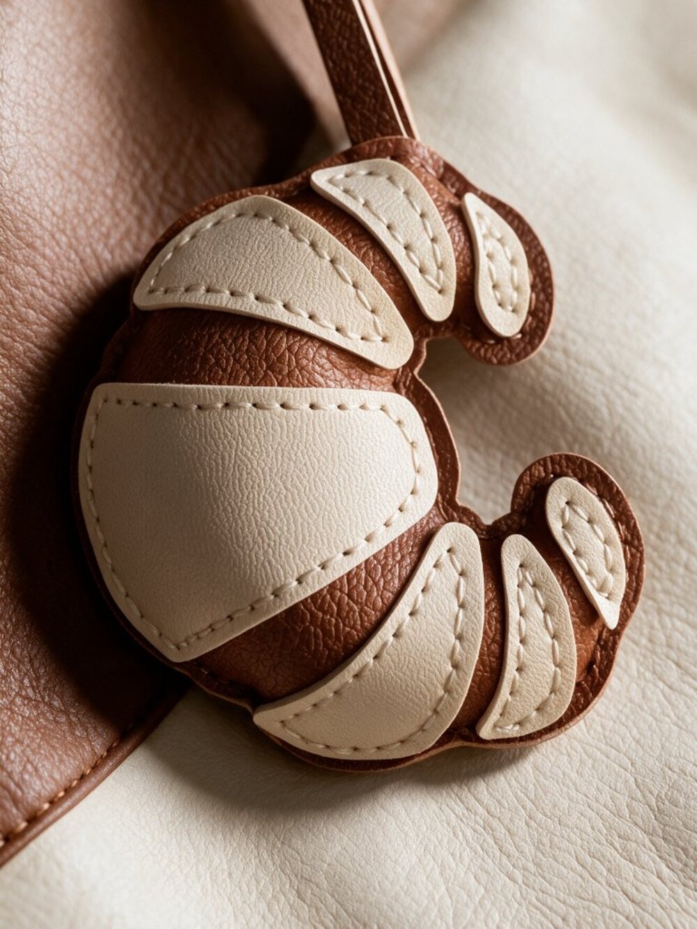 Croissant Bag Charm - IVORY